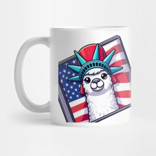 A Whimsical Tribute to American Culture in Cartoon Style Mug